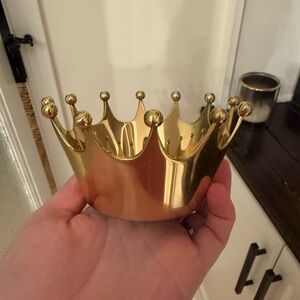Anthropologie Gold Crown Decor